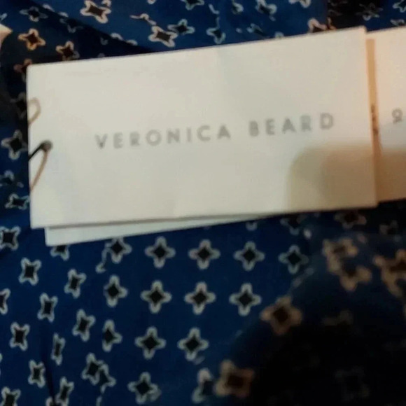 NWT Veronica Beard Riggins Blue & Black Dress Size 10 - Picture 7 of 9